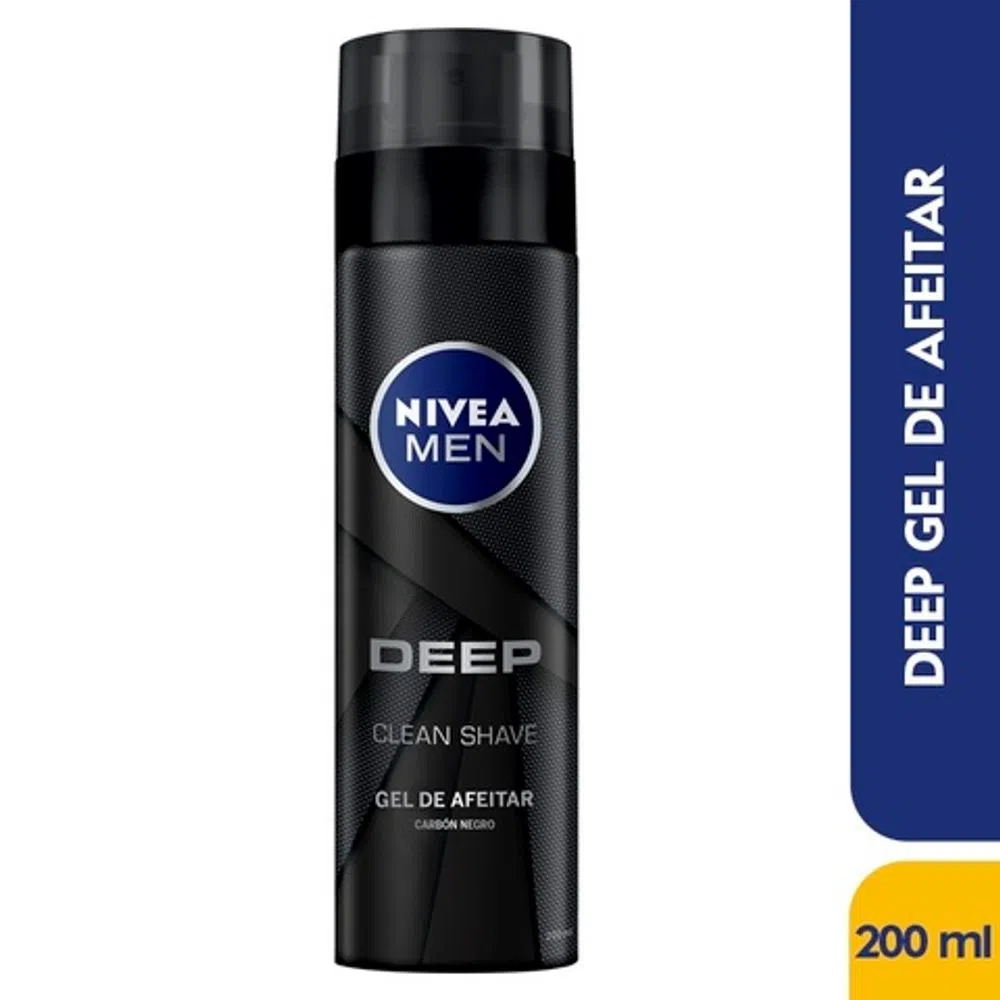 Gel Afeitar Nivea Deep Clean Shave Frasco X 200 Ml